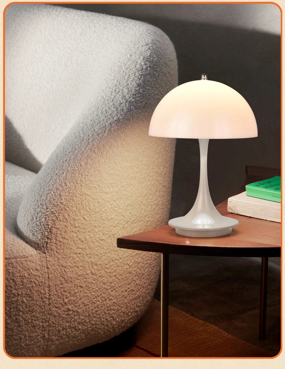 Lámpara de Mesa LED en Forma de Hongo
