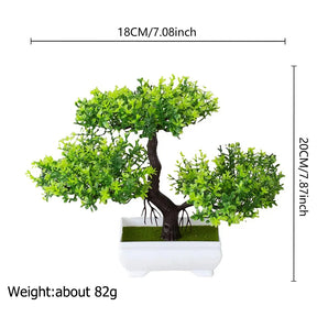 EcoDecor Artificial Bonsai Plant - Fake Flower Pot